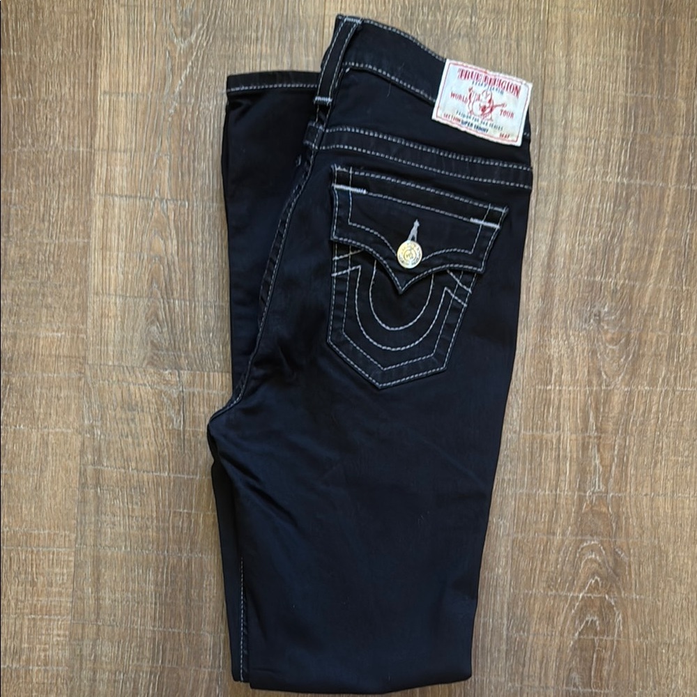 True Religion Dark Denim with Contrast Stitching - Cropped